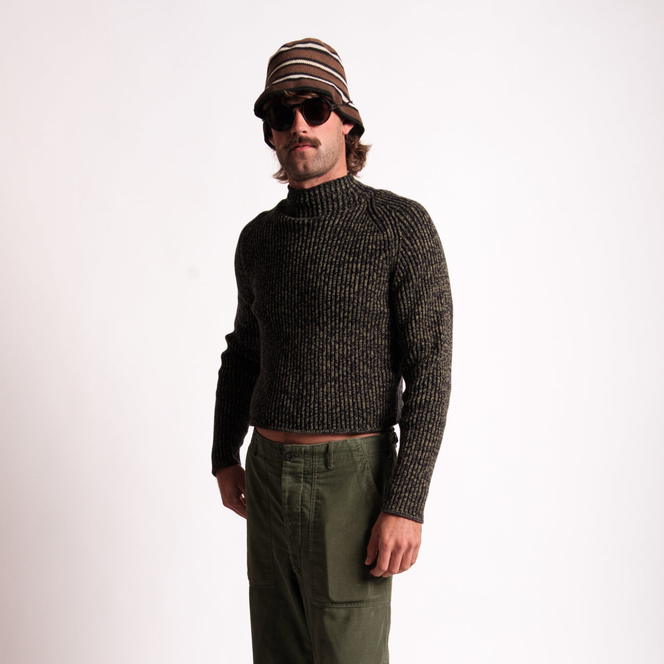 Green Speckled Sweater