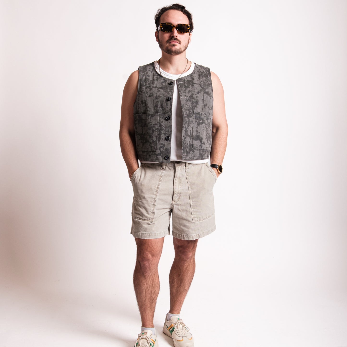 Light Gray Cotton Shorts